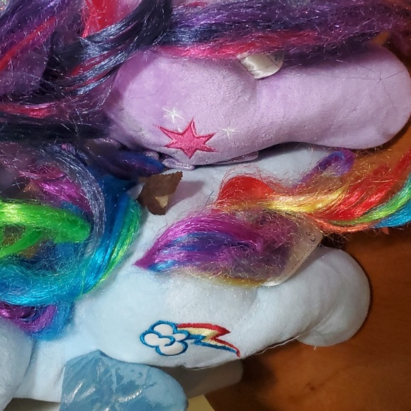 Vintage Lot 2 Build -A- Bear MY LITTLE PONY 16" Princess Luna, and Rainbow!! - Picture 5 of 12